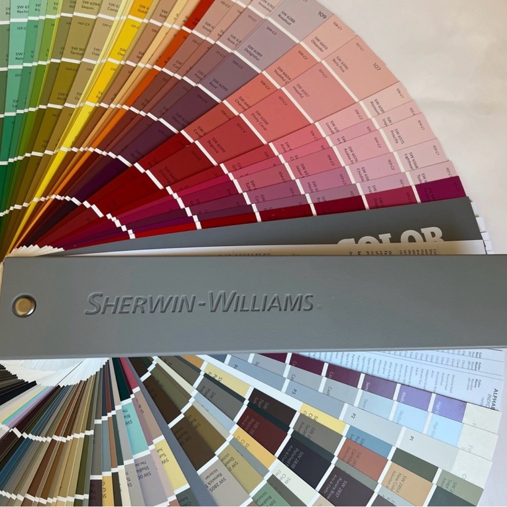 Sherwin Williams Fan Deck Paint Color Samples Interior Exterior Fandeck